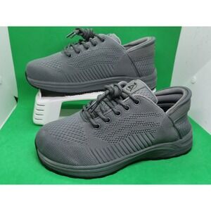 Zeba Hands free slip on Husky Sneakers Gray Mens size 7.5 6E Extra Extra Wide